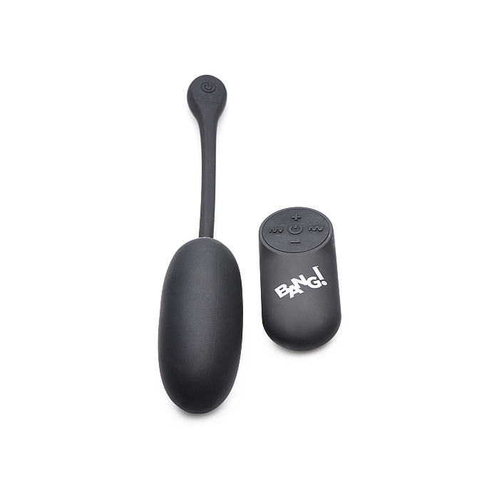 XR Brands - 28X Plush Egg & Remote Control - Black