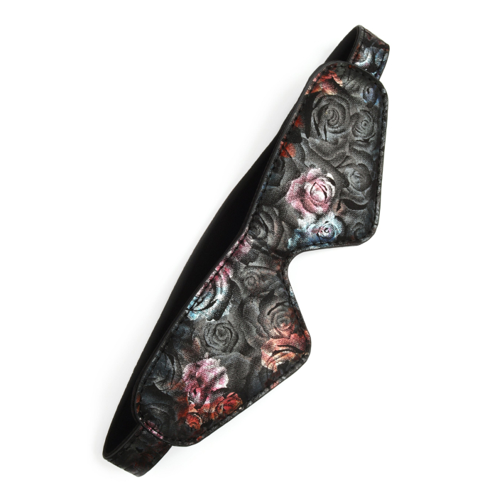 Geisha Floral Jacquard Blindfold - Black