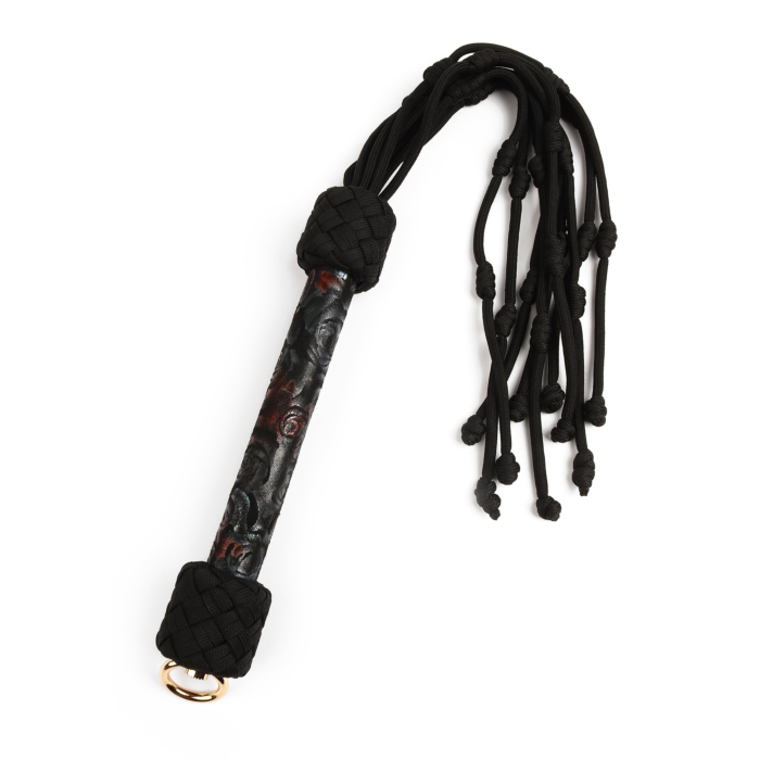 Geisha Floral Jacquard Bloom Bud Flogger - Black
