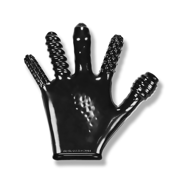 Textured Fingering Glove - Oxballs Finger Fuck Glove Black