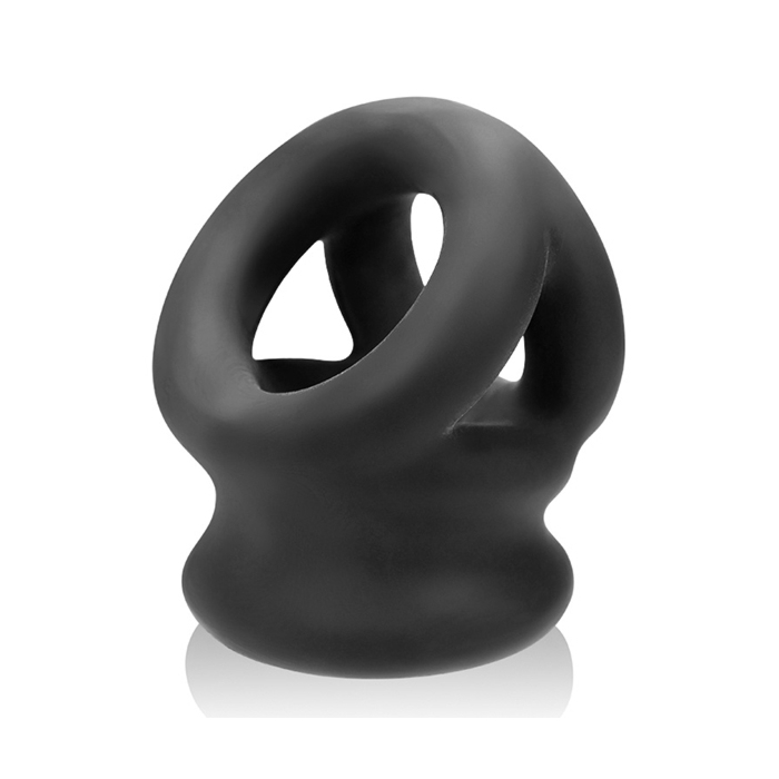 Cock Ring and Ball Stretcher - Oxballs Tri-Squeeze Cocksling Ballstretcher Black OS