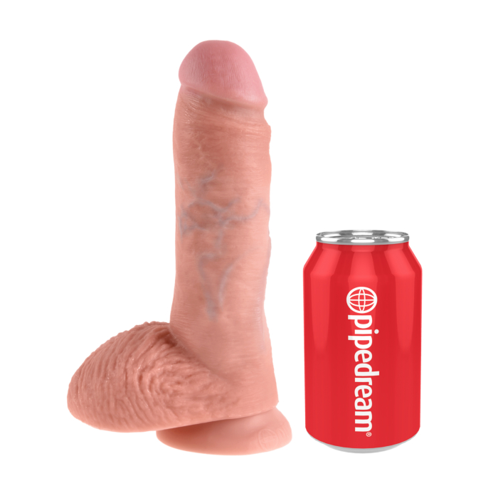 Pipedream King Cock 8" - Skin, Realistic with Balls
