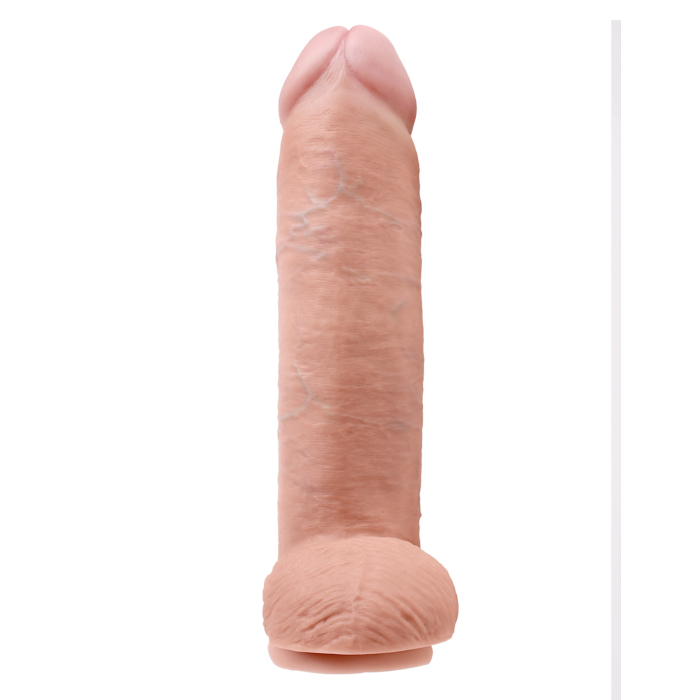 Realistic Dildo - Pipedream King Cock Cock With Balls Flesh 12in