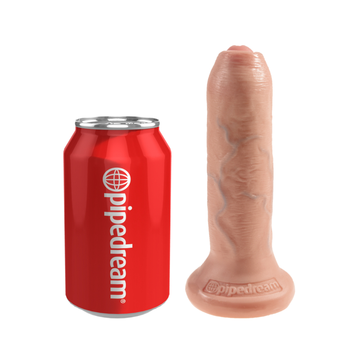 Pipedream King Cock Uncut Skin Dildo 6in - Realistic Feel