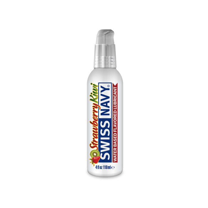 Flavored Lubricant - Swiss Navy Flavors Strawberry Kiwi Transparent 4oz
