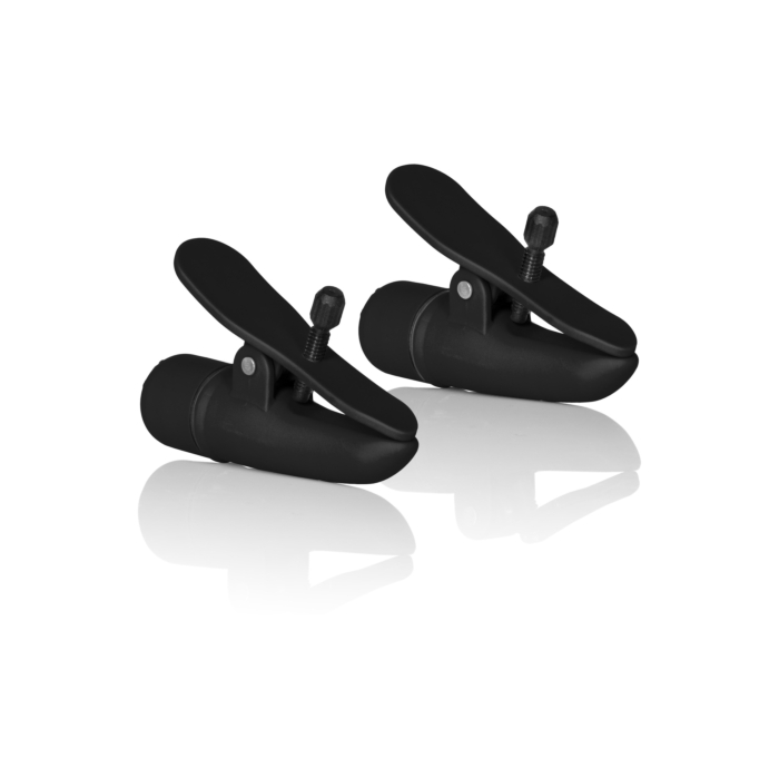 Nipplettes Vibrating Satin Smooth Clamps - Black