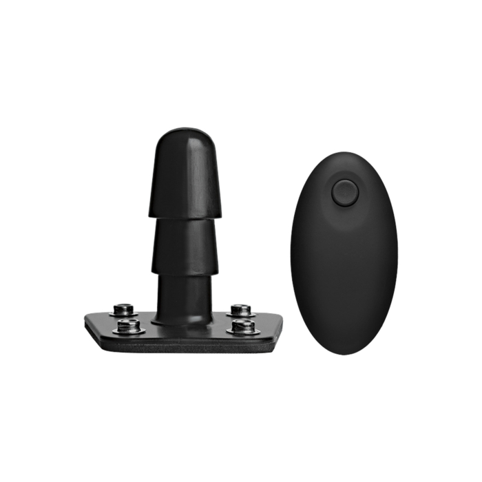 Vibrating Butt Plug - Doc Johnson Vac-U-Lock with Remote Black