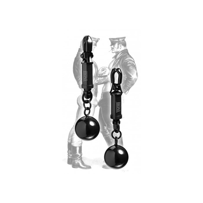 Tom Of Finland Nipple Barrel Clamps - Sensual Black