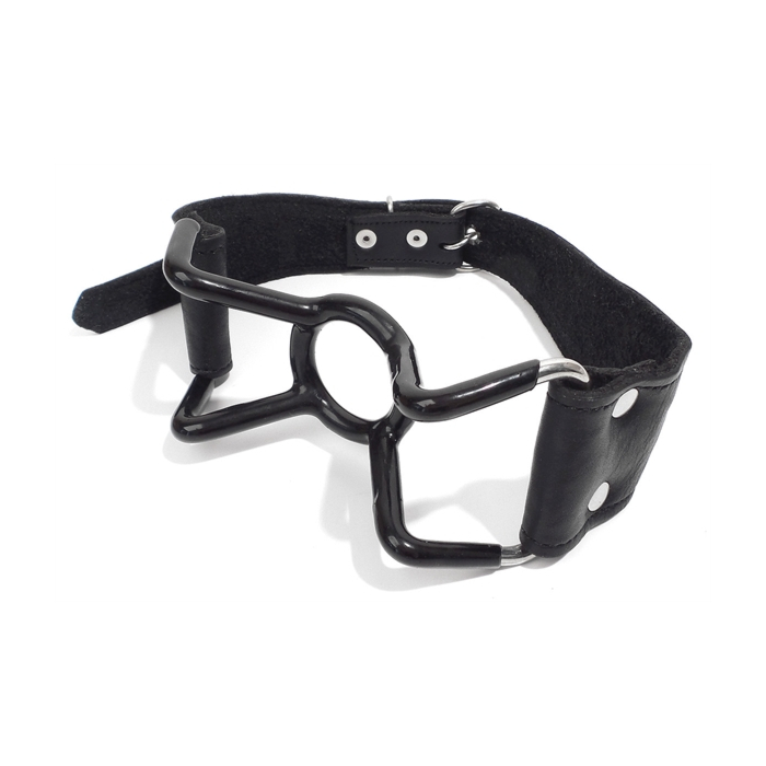 Mouth Gag - Black Label Spider Silence Stainless Steel Mouth Gag With PVC Coating 12cm Black