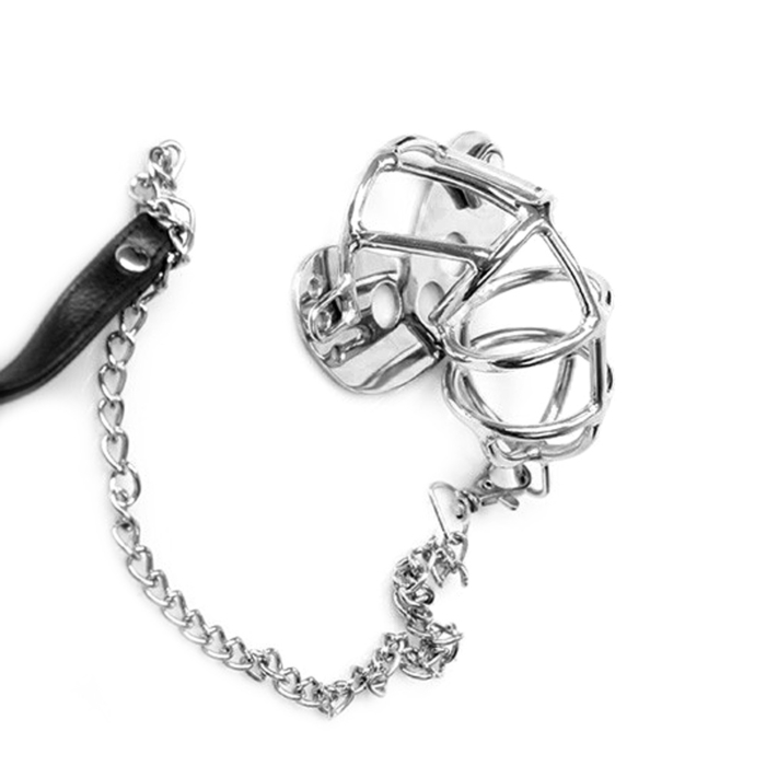 Male Chastity Cage - Kiotos Chastity Cage with Lace Silver