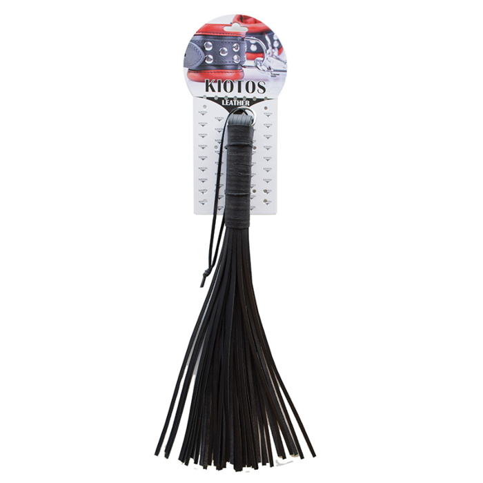 Leather Flogger - Kiotos Xavier Black 50cm