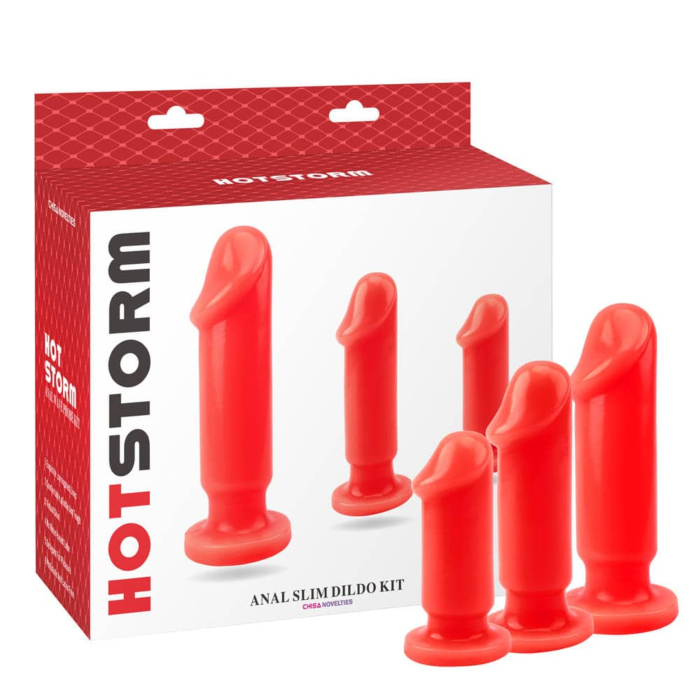 Chisa Anal Slim Dildo Kit Red