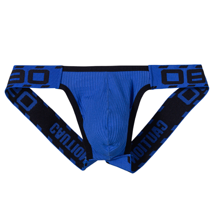 Mens Thongs Jockstraps Underwear Cotton Blue
