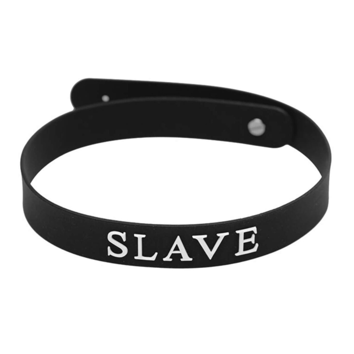 Elegant Silicone Slave Collar by XR Brands - Black