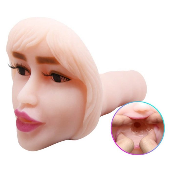 Beauty face, oral sex, TPR material, 2 AA batteries