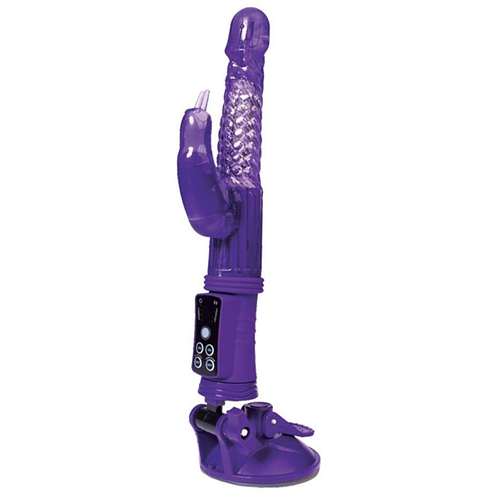 A-TOYS, Vibrator with clitoral stimulator, High-Tech fantasy, TPR, purple, 24 cm