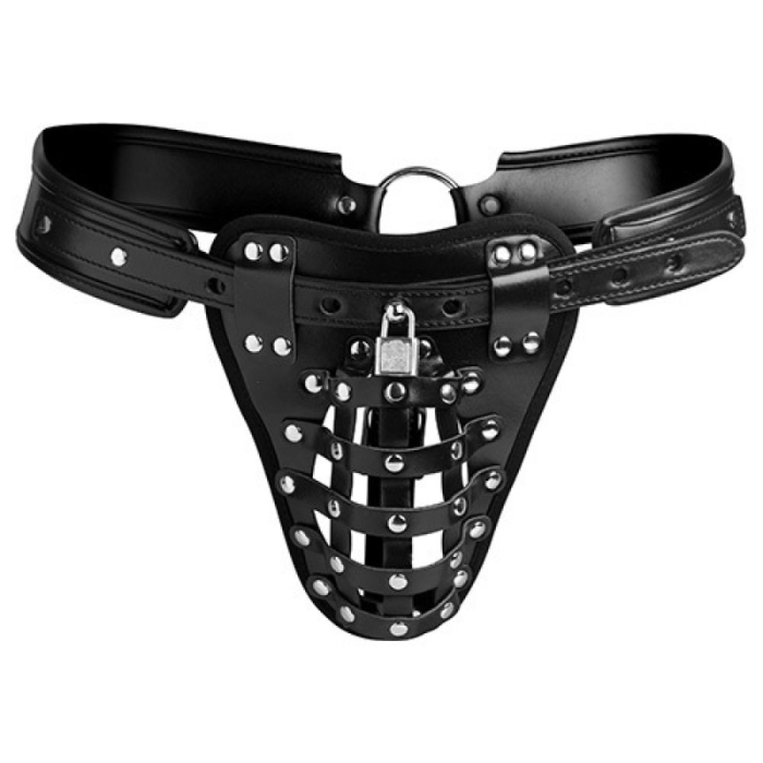 Male chastity belt Strict Safety Net with lock black