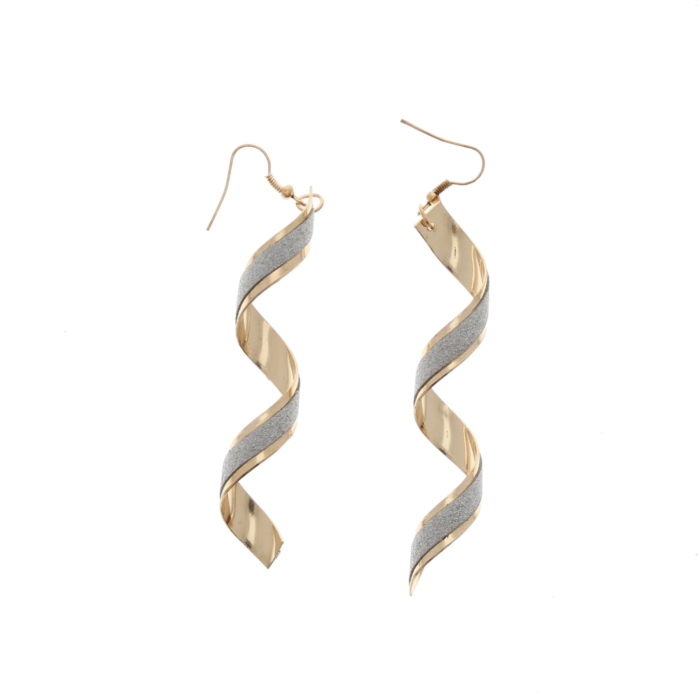 Glitter Spiral Earrings
