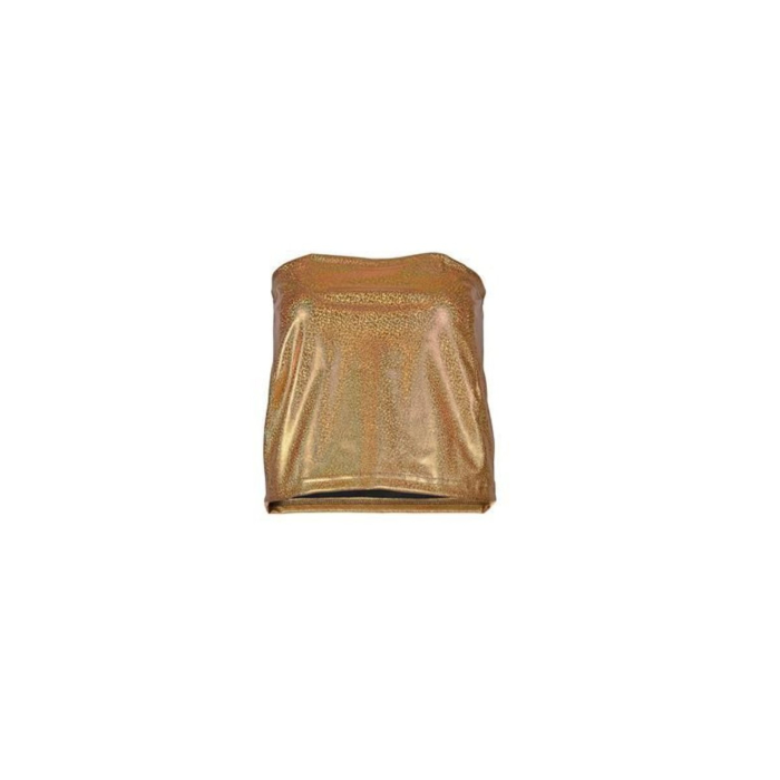 Gold Strapless Top