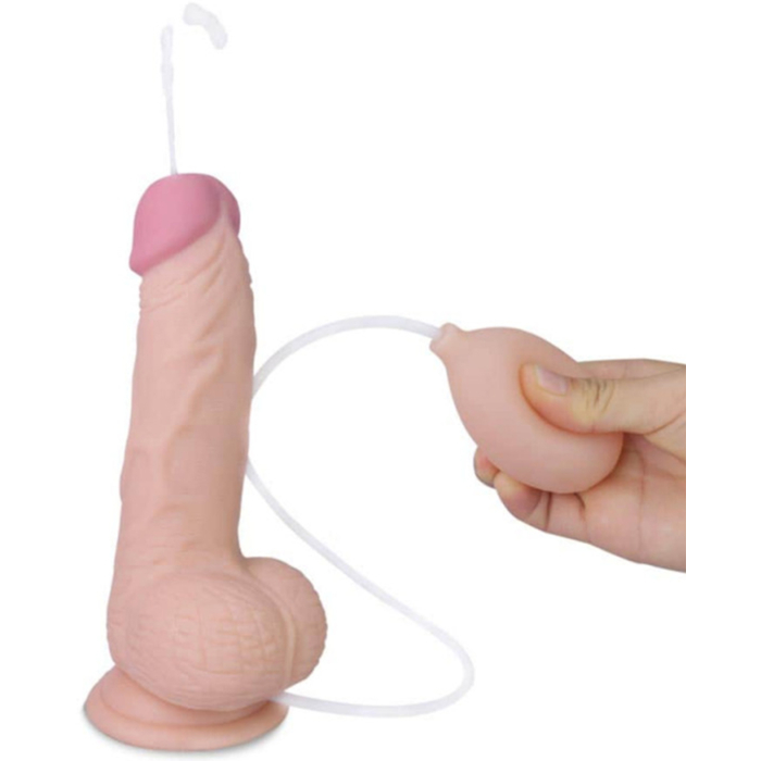 Lovetoy Soft Ejaculation Cock With Balls 20 cm - Flesh