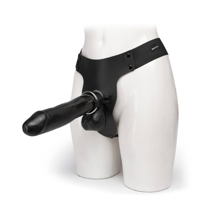 Hollow Strap-On - Fetish Fantasy Big Daddy Hollow Strap-On Black 10in