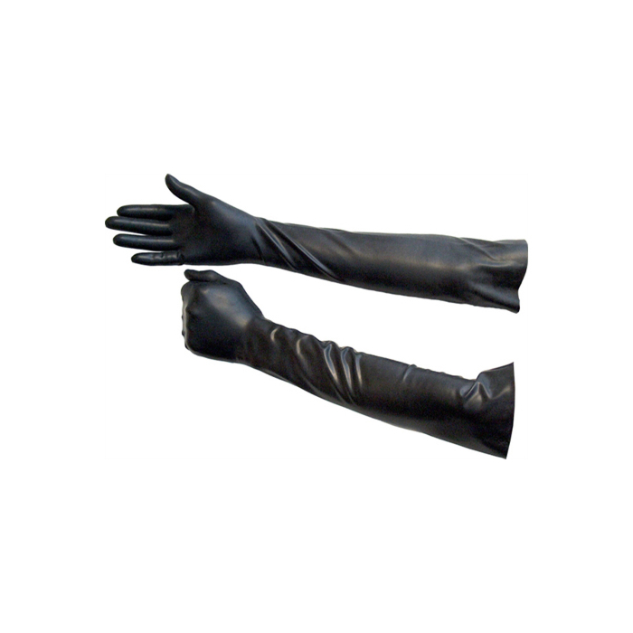 Mister B Rubber Gloves Elbow Length - Black