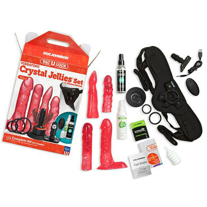 Vibrating Crystal Jellies Set + Remote Control - 2 Pieces