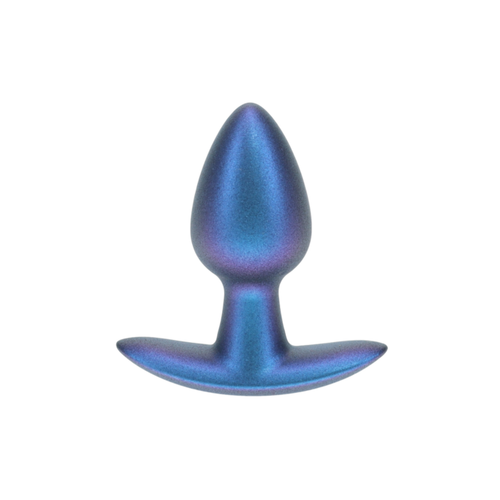Ouch Smooth Silicone Anal Plug - Small - 2.6" / 6,5 cm - Metallic Blue