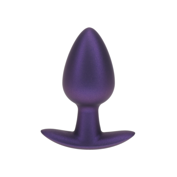 Ouch Smooth Silicone Anal Plug - Medium - 3.1" / 7,9 cm - Metallic Purple