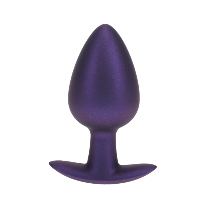 Ouch Smooth Silicone Anal Plug - Large - 3.5" / 8,9 cm - Metallic Purple