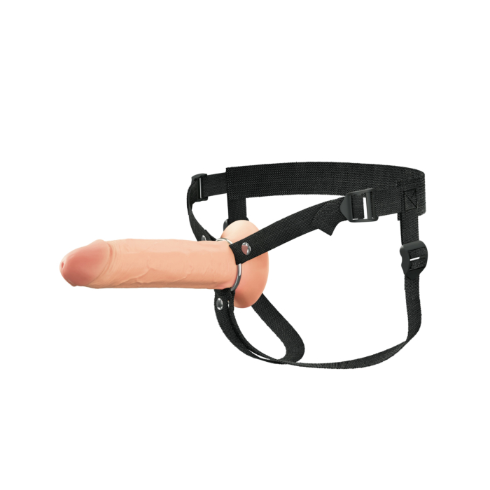 Fantasy X-tensions Elite 8" Silicone Hollow Strap-on - Dual Density - Light