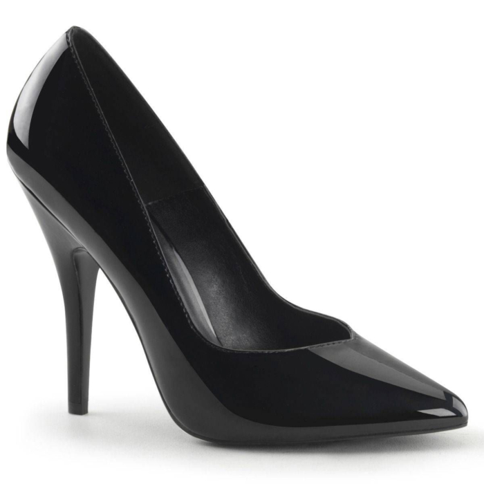 sexy Pleaser high heels stiletto pumps v-cut black 8220/B