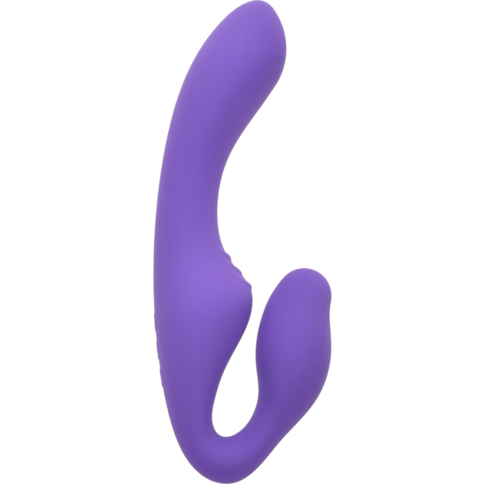 Women Strapless Strap On Kiki 10 Silicon Vibration USB Purple