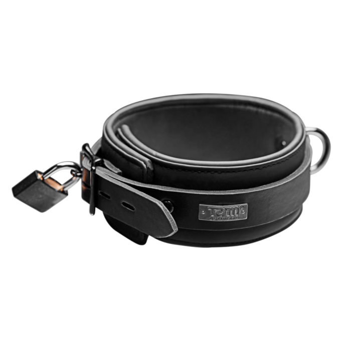 Tom Of Finland Neoprene Locking Collar - Black