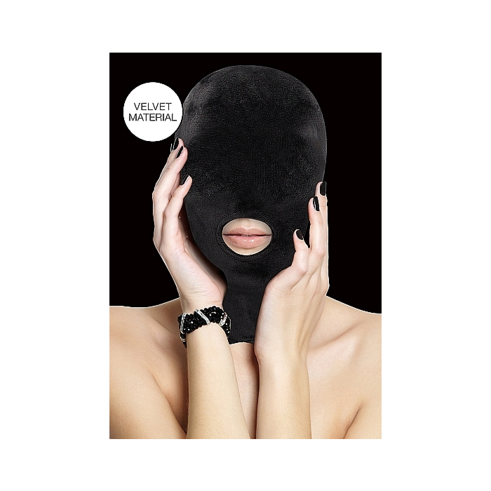 Velvet Velcro Mask with Mouth Opening