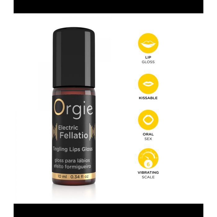 Orgie Electric Fellatio Lip Gloss 10ml - Exciting Sensation