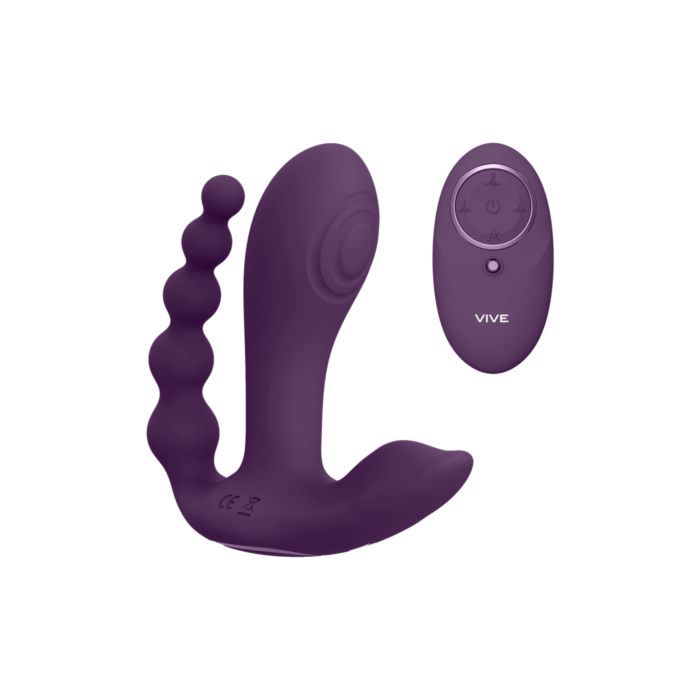 Kata - Pulse Wave & Vibrating Double Penetration Vibrator - Purple