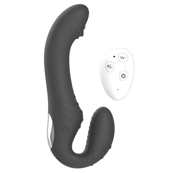 Wireless Double Penetration Vibe Strapon Black