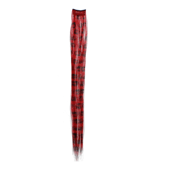Aprox. 40cm Red Leopard Print Hair Highlights/ Extensions
