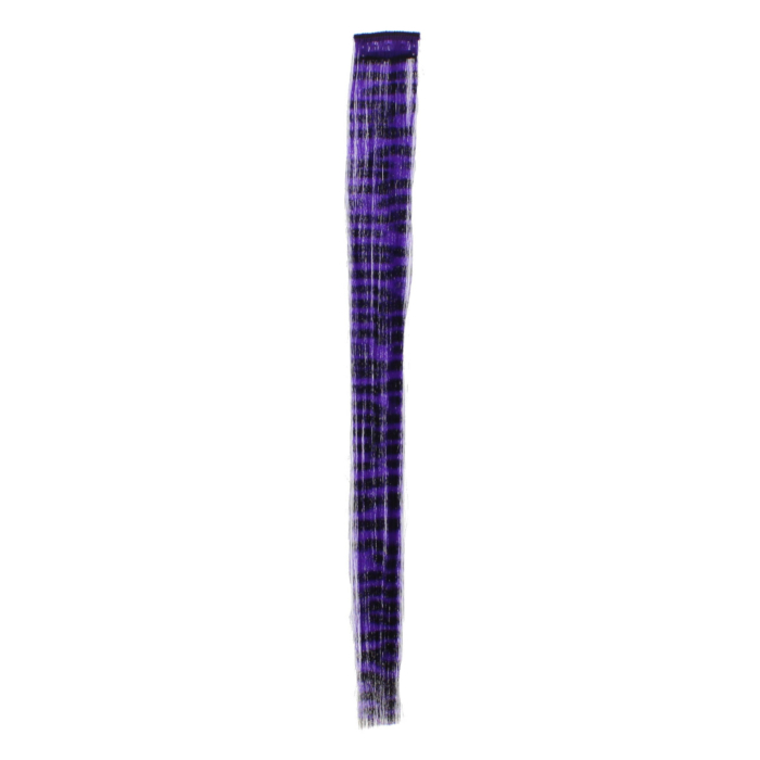 Aprox. 40cm Purple Zebra Print Hair Highlights/ Extensions