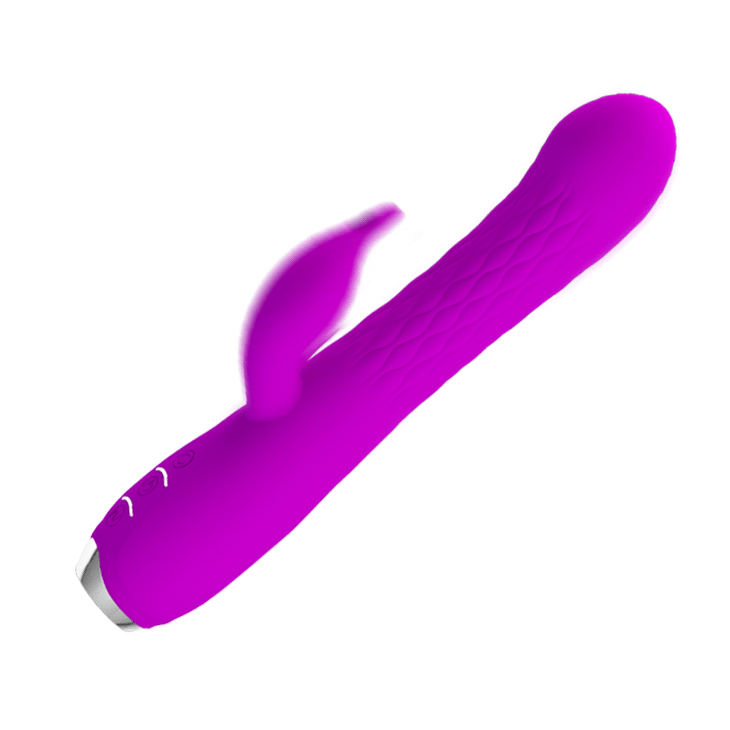 Rotating Vibrator With Clitoris Stimulant, G-spot - Pretty Love Molly Purple